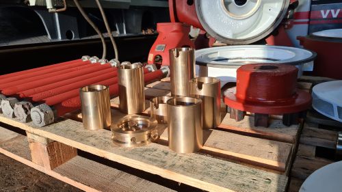 Κατασκευη μπουσες - pump bush fabrication