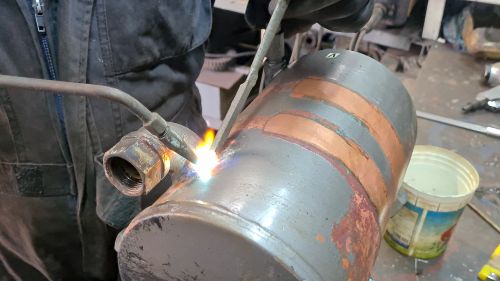 Repair of ship engine shells